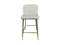 Velvet Bar Stool White - Set of 2