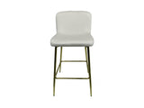 Velvet Bar Stool White - Set of 2