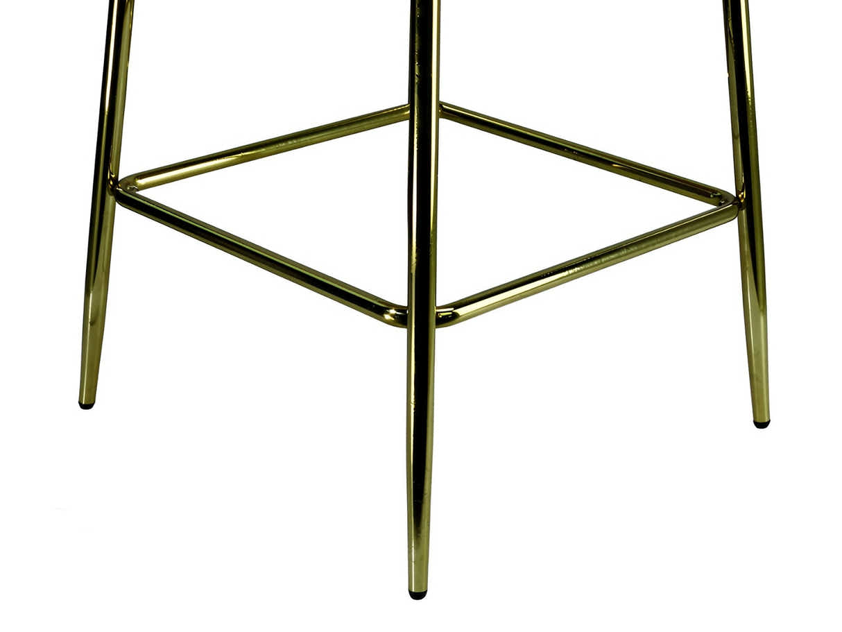 Velvet Bar Stool White - Set of 2