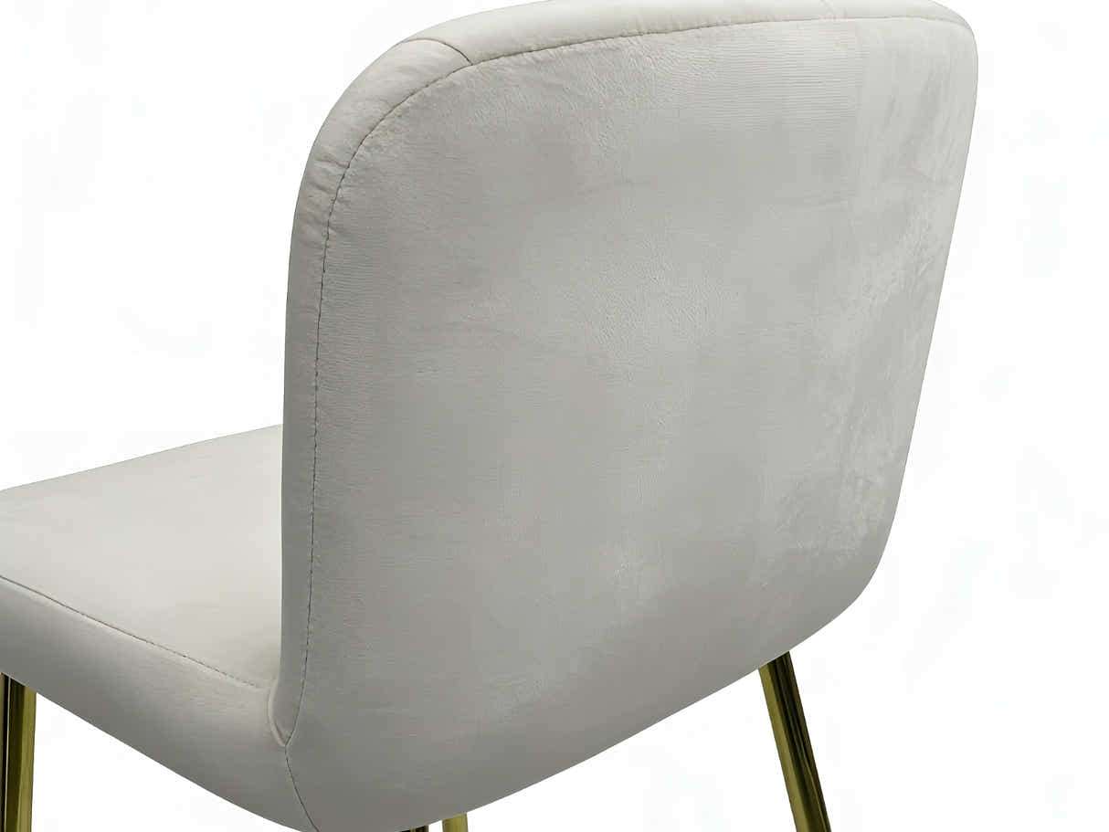 Velvet Bar Stool White - Set of 2