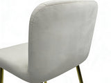 Velvet Bar Stool White - Set of 2
