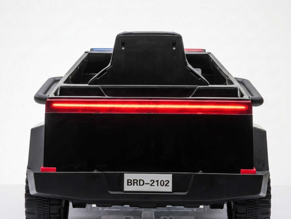 Kids Ride On Police Truck Tesla Cyber Style - Black