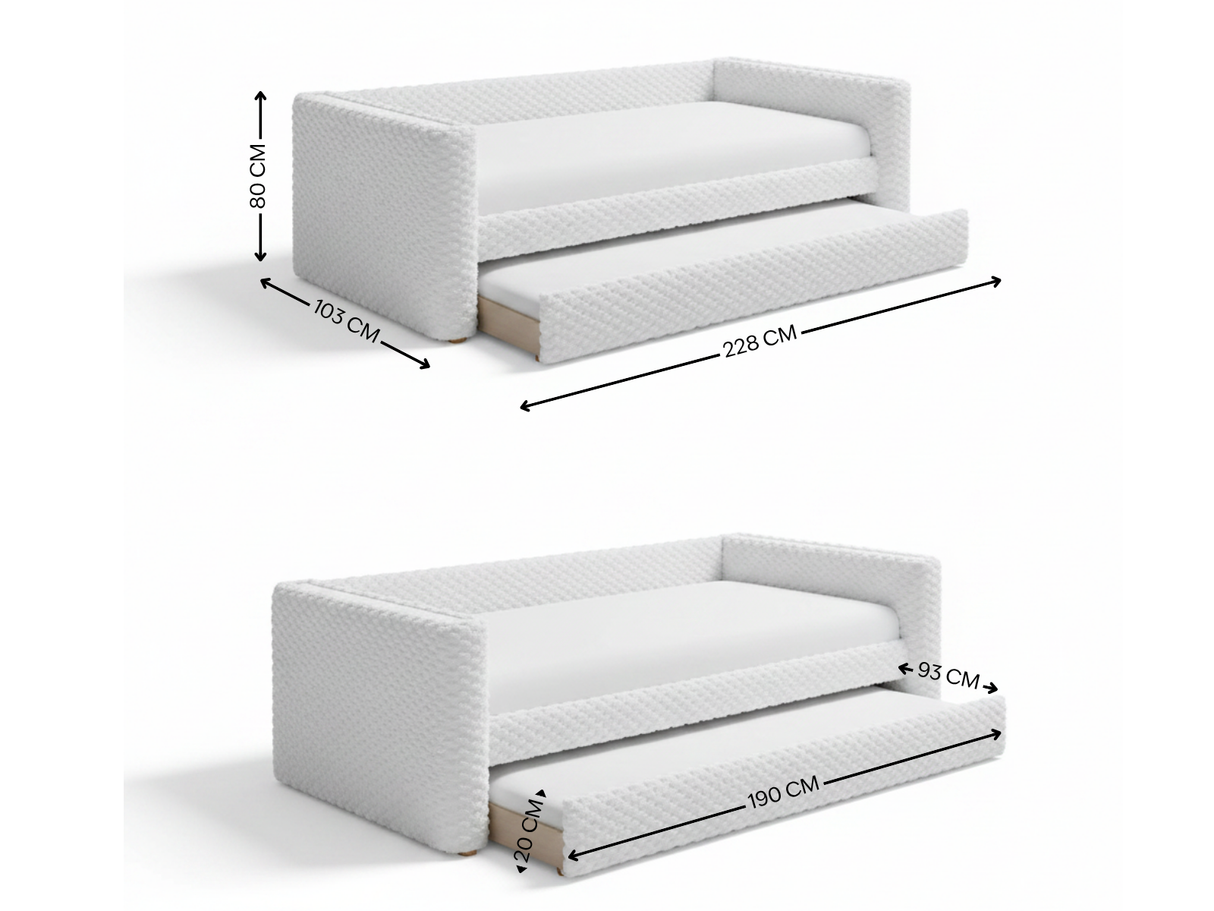 Eira Pull Out Day Bed - Snow White