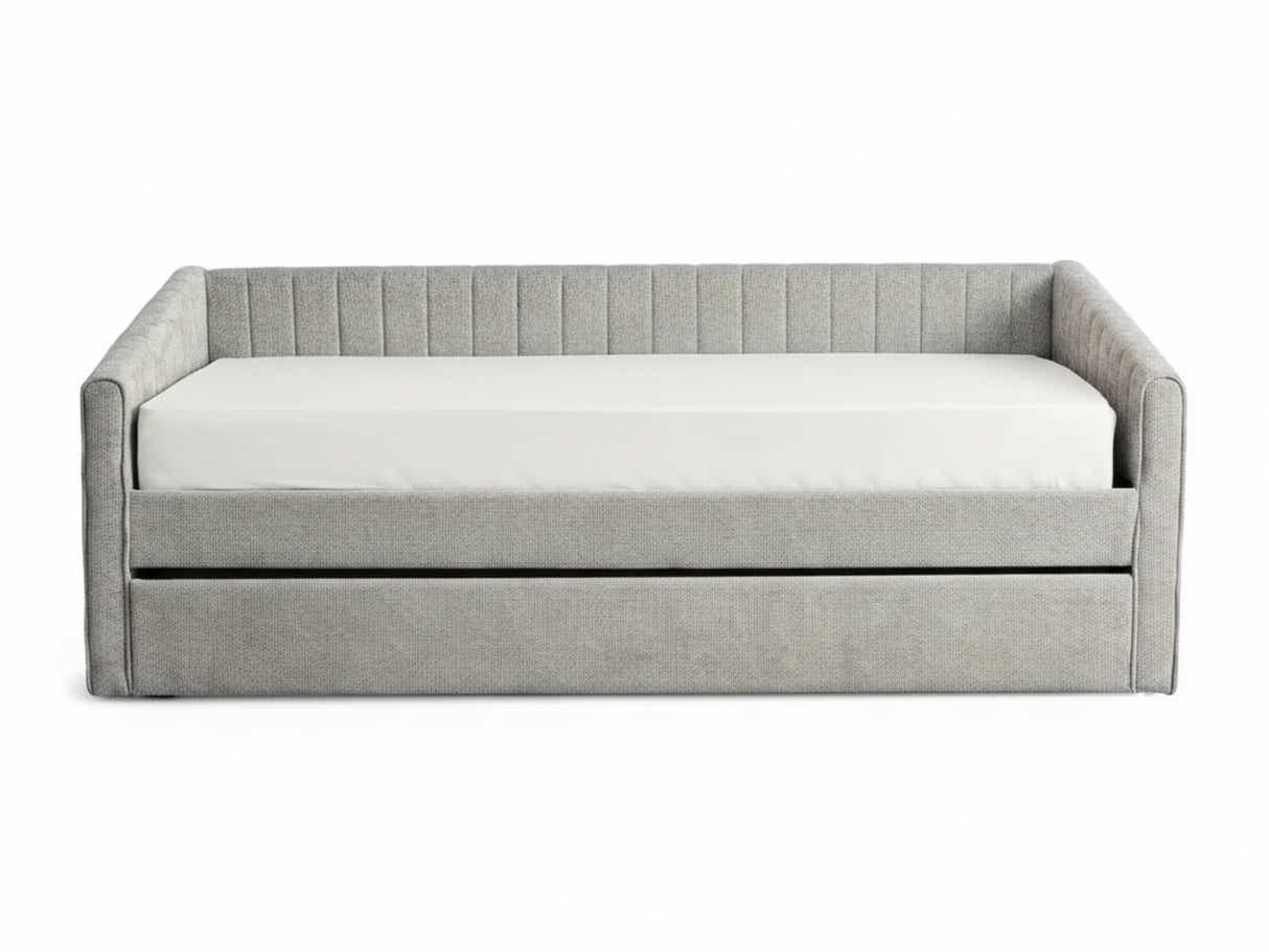 Ainsley Velvet Pull Out Day Bed - Grey