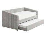 Ainsley Velvet Pull Out Day Bed - Grey