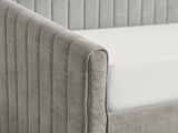 Ainsley Velvet Pull Out Day Bed - Grey