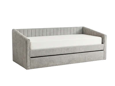 Ainsley Velvet Pull Out Day Bed - Grey