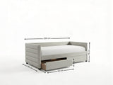 Aquilo Day Bed With Drawers - Slate