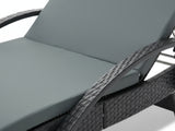 Outdoor Sun Lounger with Armrest - Set of 2