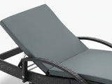 Outdoor Sun Lounger with Armrest - Set of 2