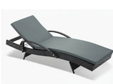 Outdoor Sun Lounger with Armrest - Set of 2