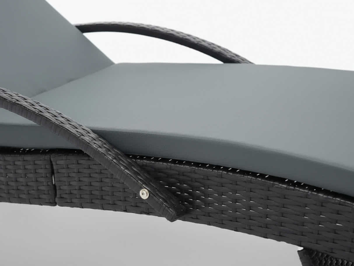 Outdoor Sun Lounger with Armrest - Set of 2