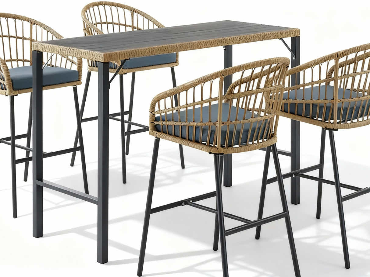 Naturlig 5-Piece Outdoor Bar Set