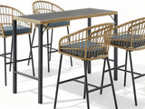 5pc Naturlig Outdoor Bar Set