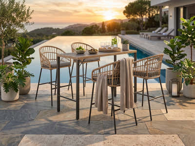 Naturlig 5-Piece Outdoor Bar Set