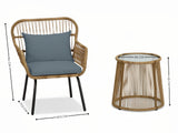 Naturlig 3-Piece Balcony Set