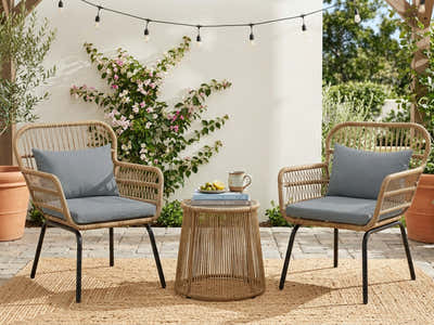 Naturlig 3-Piece Balcony Set