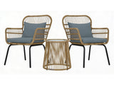 Naturlig 3-Piece Balcony Set
