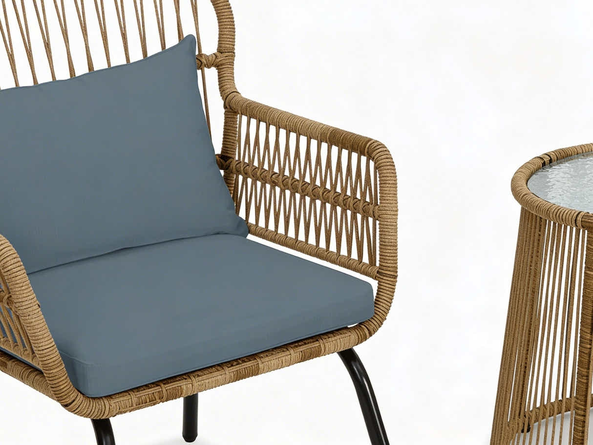 Naturlig 3-Piece Balcony Set