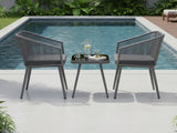 Tejp 3-Piece Outdoor Bistro Set - Grey