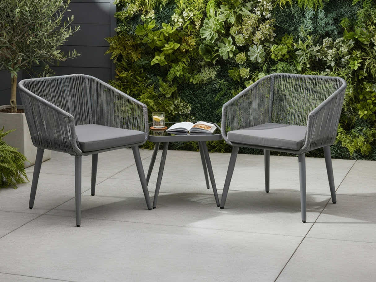 Tejp 3-Piece Outdoor Bistro Set - Grey