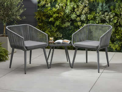 Tejp 3-Piece Outdoor Bistro Set - Grey