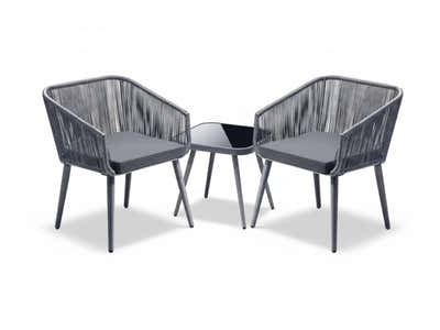 Tejp 3-Piece Outdoor Bistro Set - Grey