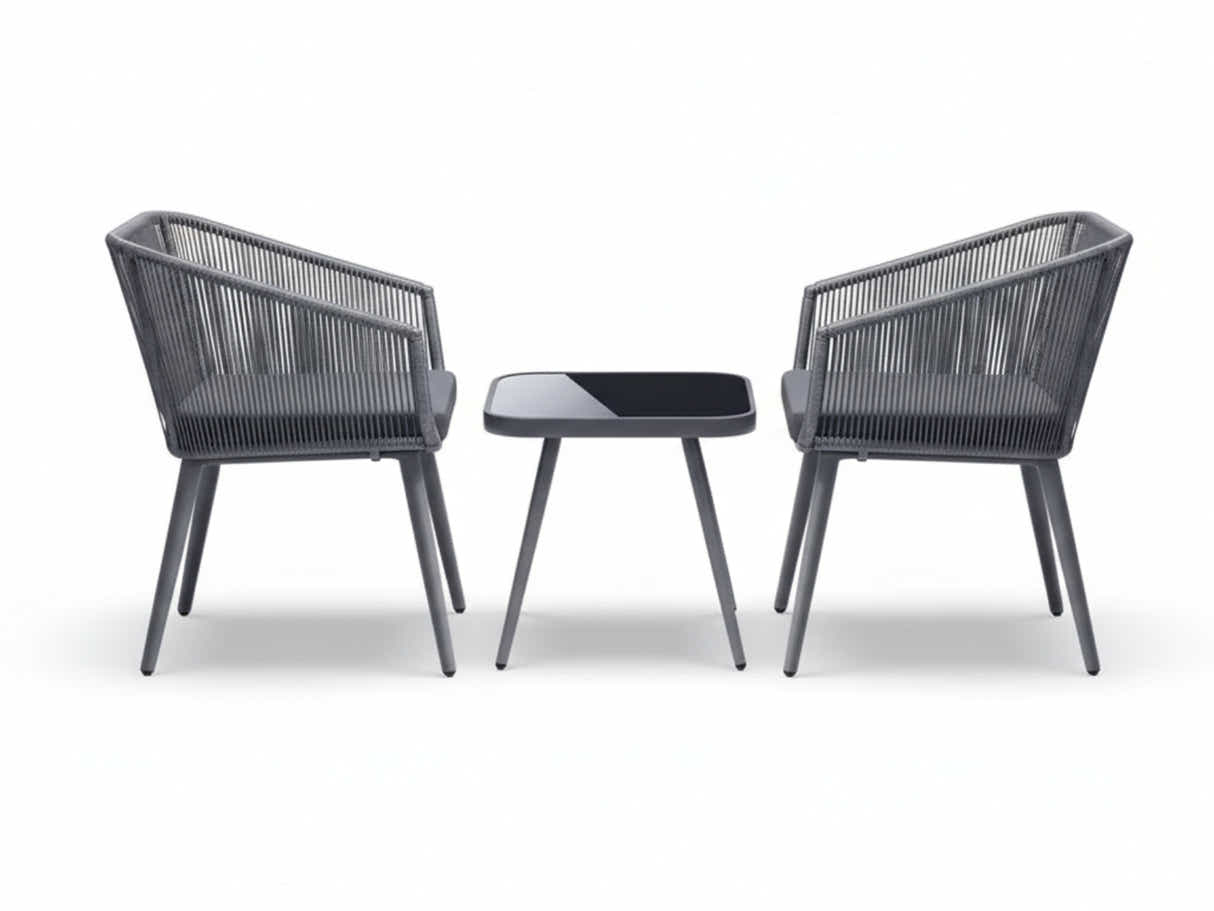 Tejp 3-Piece Outdoor Bistro Set - Grey