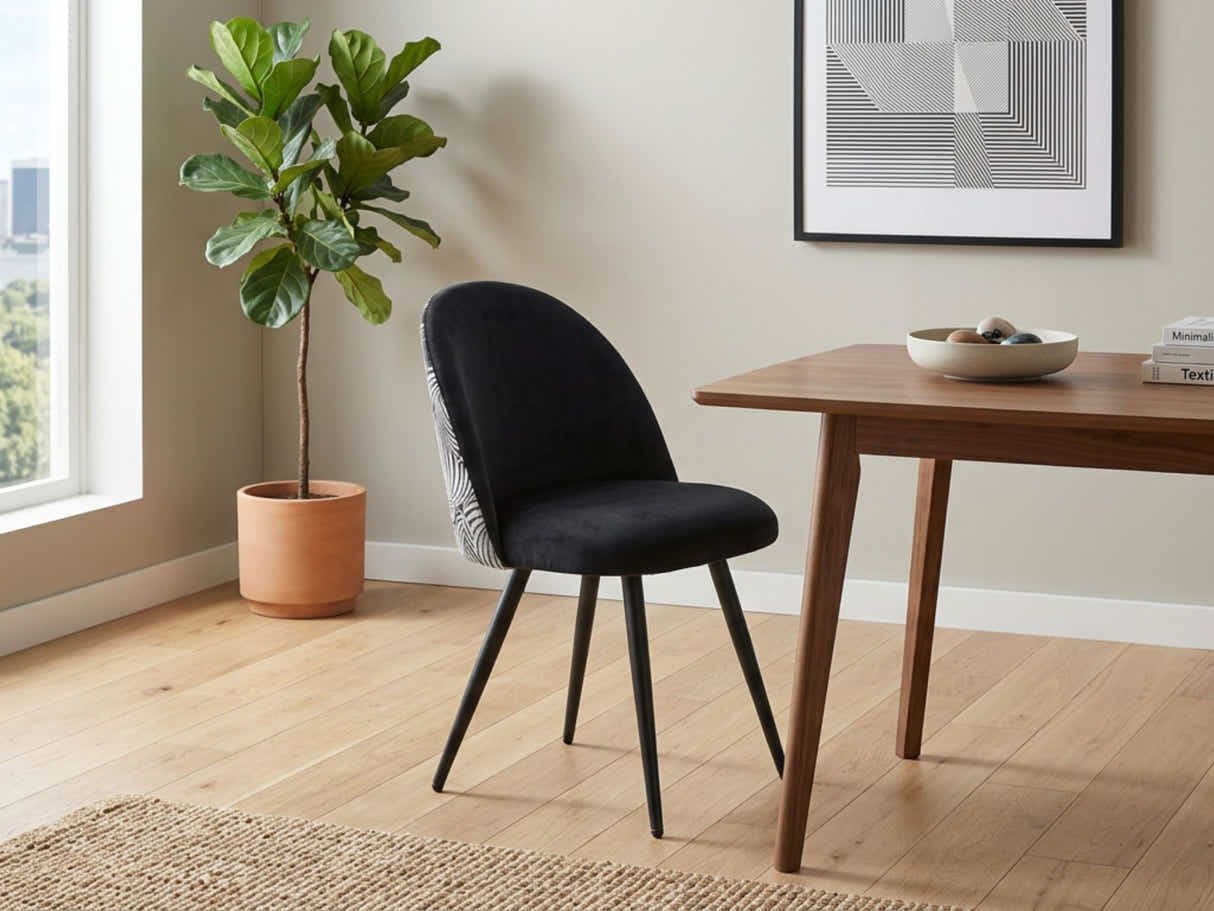 Fernando Dining Chair with Fern Pattern - Set of 4