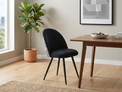 Fernando Dining Chair with Fern Pattern - Set of 4