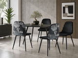 Axis Dining Chair with Fern Pattern - Set of 4
