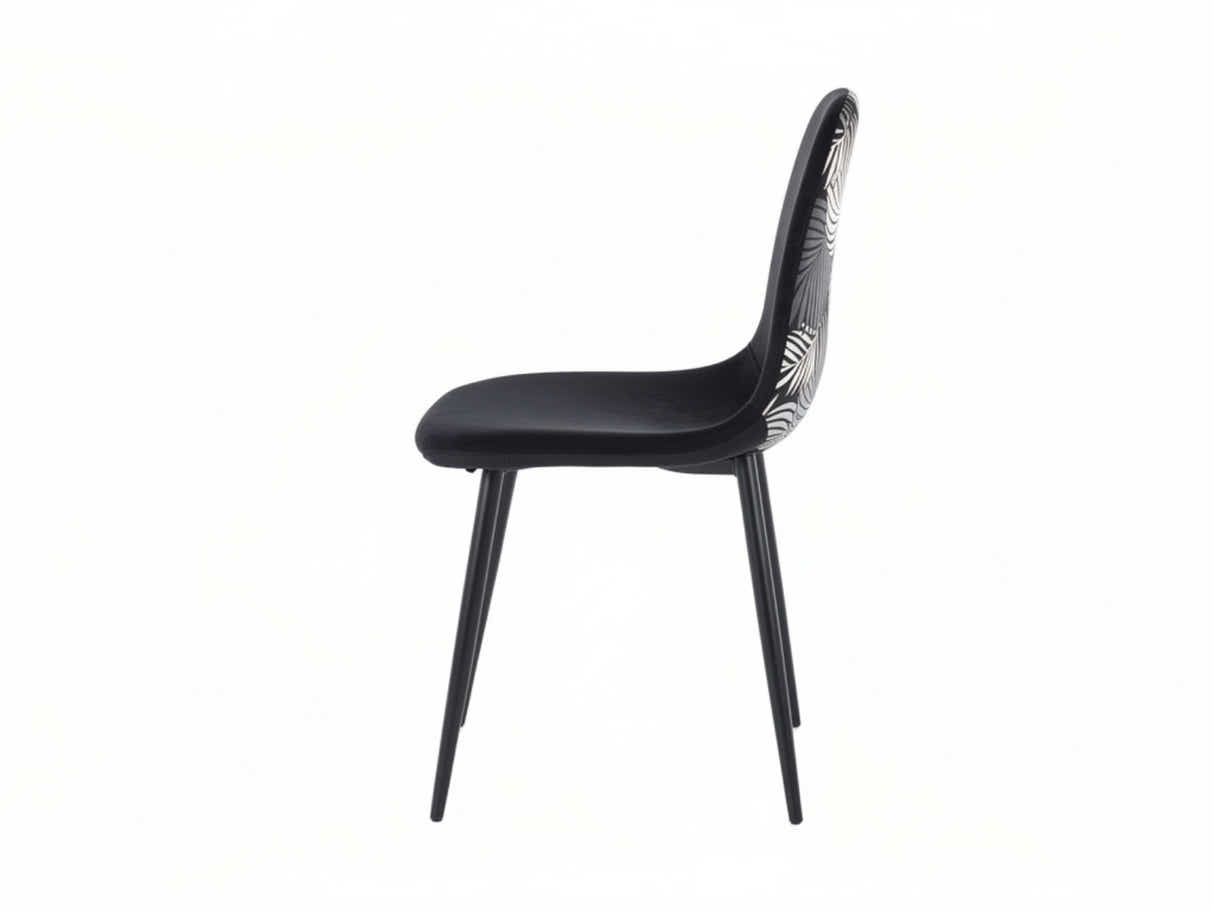 Axis Dining Chair with Fern Pattern - Set of 4