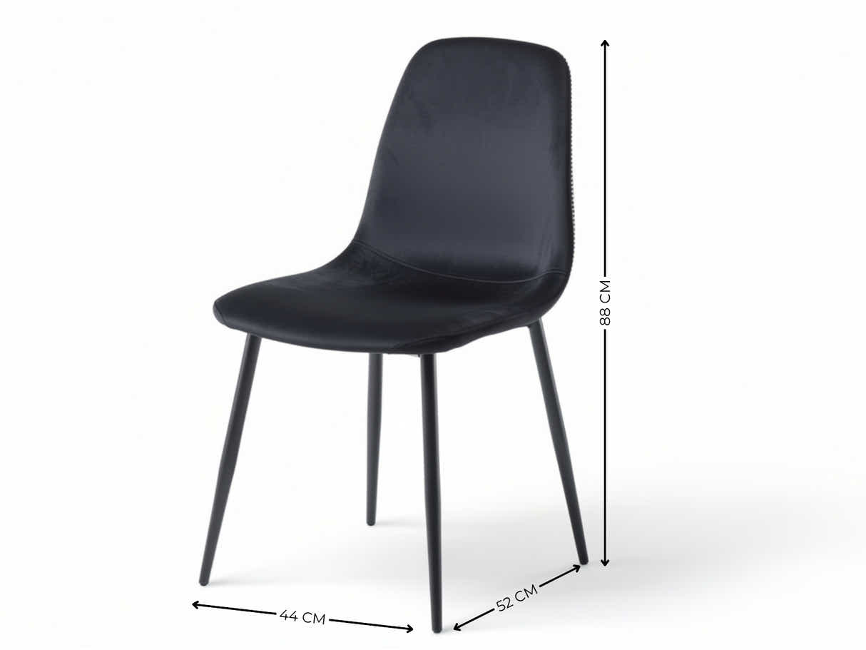 Axis Dining Chair with Houndstooth - Set of 4