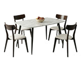 Fernando Dining Table with MDF Top - 120 cm & Iora Dining Chair Wenge - Set of 4