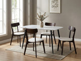 Fernando Dining Table with MDF Top - 120 cm & Iora Dining Chair Wenge - Set of 4