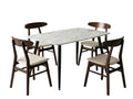 Fernando Dining Table with MDF Top - 120 cm & Fiesta Dining Chair Walnut - Set of 4