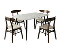Fernando Dining Table with MDF Top - 120 cm & Fiesta Dining Chair Wenge - Set of 4