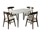 Fernando Dining Table with MDF Top - 120 cm & Fiesta Dining Chair Wenge - Set of 4