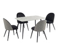 Fernando Dining Table with MDF Top - 120 cm & Fernando Dining Chair with Houndstooth - Set of 4