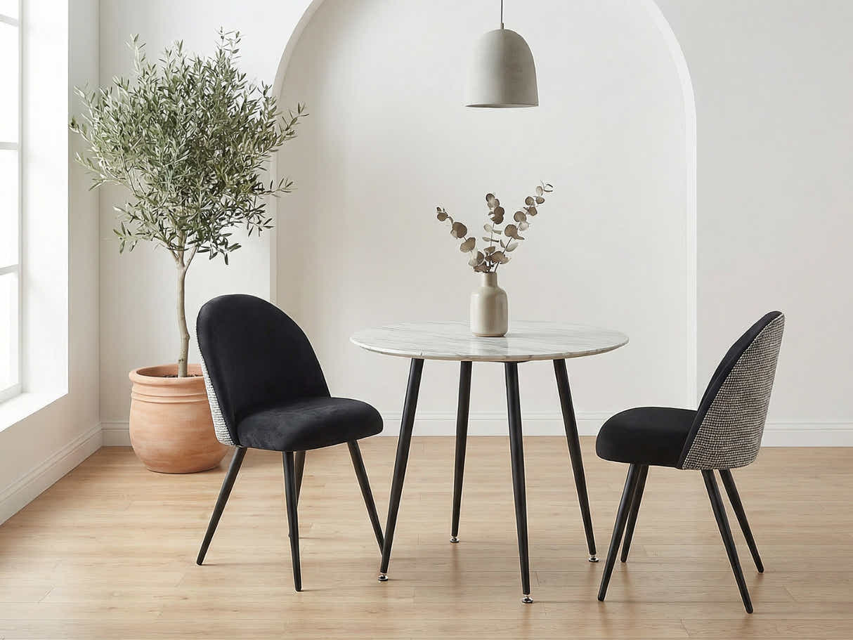 Fernando Round Dining Table with MDF Top - 90 cm