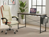 Koa Desk With Storage Bag & Siena Executive Office Chair PU Beige