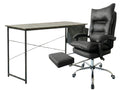 Koa Desk With Storage Bag & New Markus Office Chair with Footrest PU Black