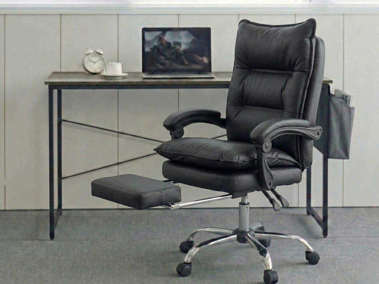 Koa Desk With Storage Bag & New Markus Office Chair with Footrest PU Black
