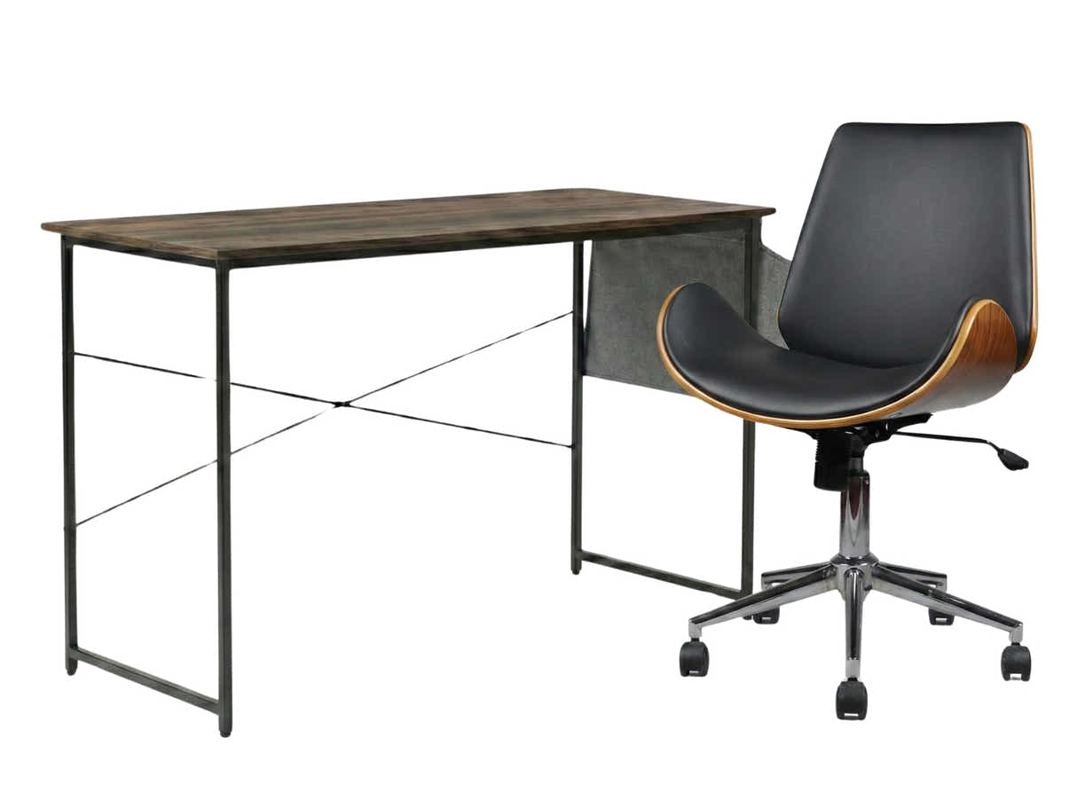 Koa Desk With Storage Bag & Bentwood Office Chair