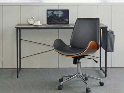 Koa Desk With Storage Bag & Bentwood Office Chair