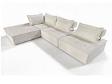 Hazel Velvet Sectional Sofa - Cream