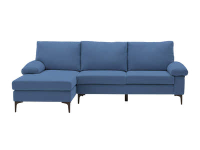 Adriana Linen Sectional Sofa - Blue