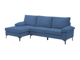 Adriana Linen Sectional Sofa - Blue