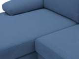 Adriana Linen Sectional Sofa - Blue