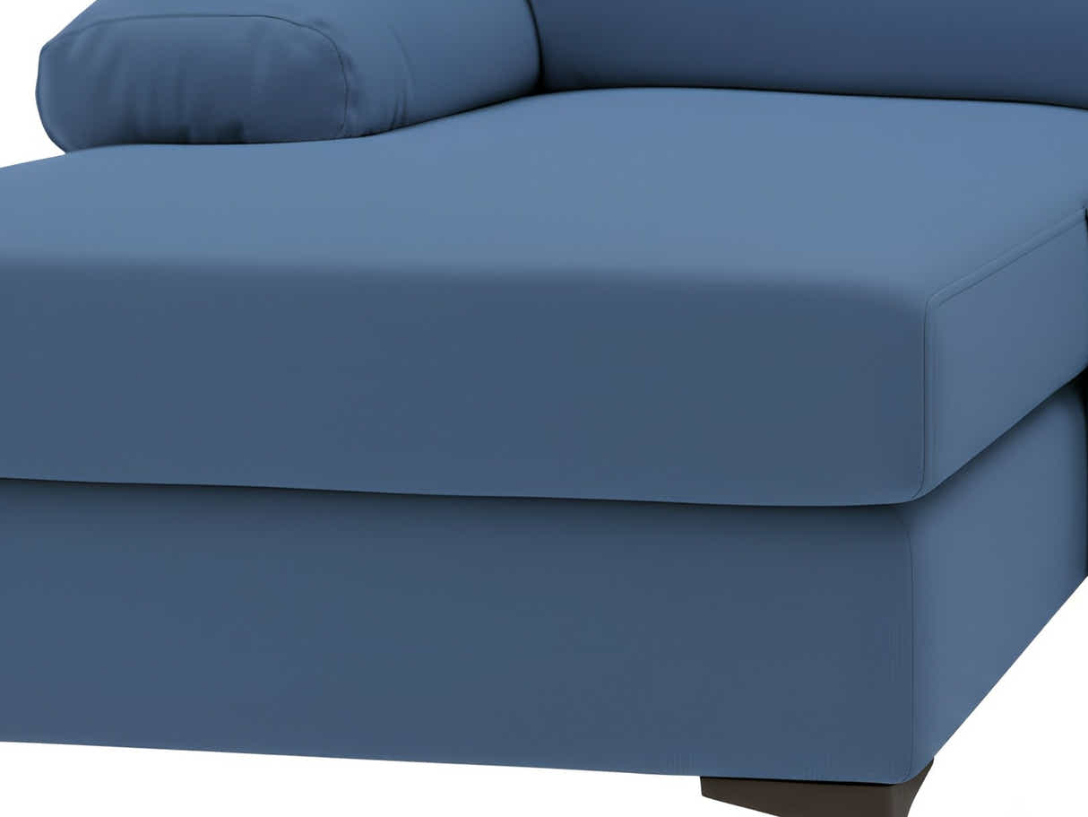 Adriana Linen Sectional Sofa - Blue